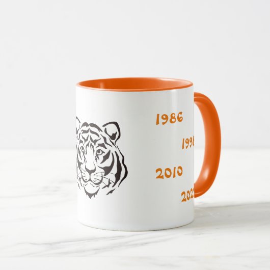 Tiger-Abbildung Schwarz-weiß Tasse (VorderseiteRechts)
