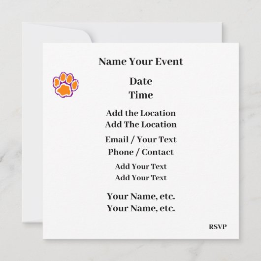 Tiger-Abschluss - Einladung (Rückseite)