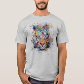 Tiger Abstrakt Art Painting T - Shirt (Vorderseite)