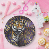 Tiger Abstrakt Art Pappteller (Party)