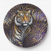 Tiger Abstrakt Art Pappteller (Vorderseite)
