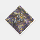 Tiger Abstrakt Art Serviette (Ecke)