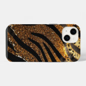 Tiger Agate Glitzer iPhone Mate Tough Case Hülle (Rückseite (Horizontal))