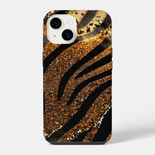 Tiger Agate Glitzer iPhone Mate Tough Case Hülle (Rückseite)