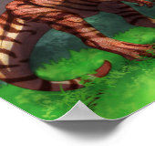 Tiger Allosaurus Poster (Ecke)