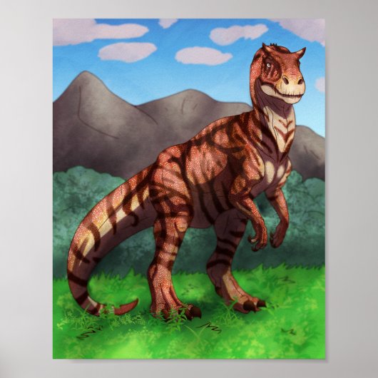 Tiger Allosaurus Poster (Vorne)