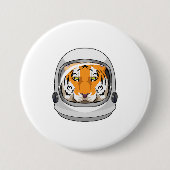 Tiger als Astronaut mit Helm Button (Vorderseite)