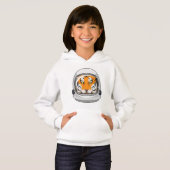 Tiger als Astronaut mit Helm Hoodie (Vorne ganz)