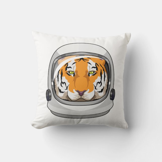 Tiger als Astronaut mit Helm Kissen (Vorderseite)