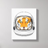 Tiger als Astronaut mit Helm Leinwanddruck (Vorderseite)