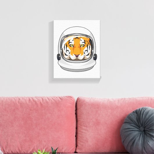 Tiger als Astronaut mit Helm Leinwanddruck (Insitu (Wohnzimmer))