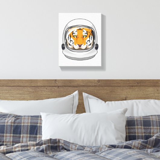 Tiger als Astronaut mit Helm Leinwanddruck (Insitu (Schlafzimmer))