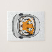 Tiger als Astronaut mit Helm Puzzle (Horizontal)