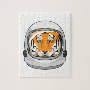 Tiger als Astronaut mit Helm Puzzle