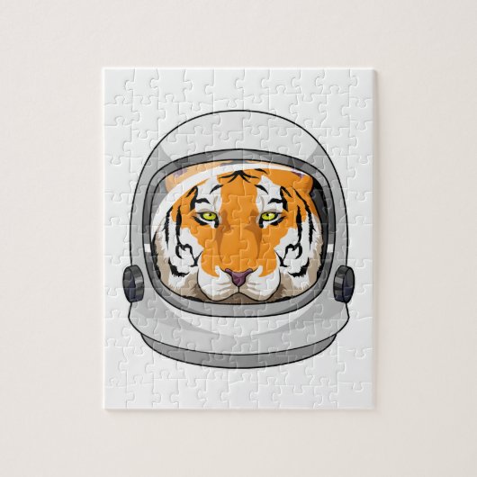 Tiger als Astronaut mit Helm Puzzle (Vertikal)