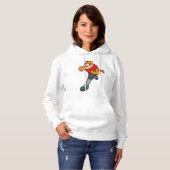 Tiger als Fußballspieler mit Fußball Hoodie (Vorne ganz)