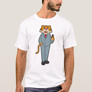 Tiger als Groom mit Hochzeitsring T-Shirt