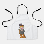 Tiger als Groom mit Jacket & Hut Schürze (Vorderseite)