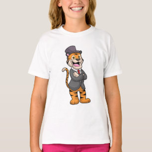 Tiger als Groom mit Jacket & Hut T-Shirt