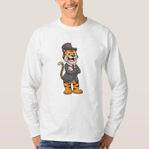Tiger als Groom mit Jacket & Hut T-Shirt