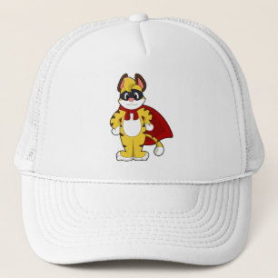 Tiger als Held mit Maske & Kap Truckerkappe