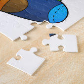 Tiger als Nerd mit Buch Puzzle (Seite)