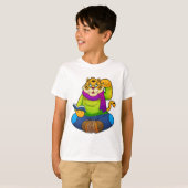 Tiger als Nerd mit Buch T-Shirt (Vorne ganz)