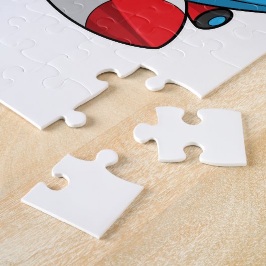 Tiger als Pilot in Flugzeuge Puzzle (Seite)