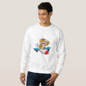 Tiger als Pilot in Flugzeuge Sweatshirt (Vorne ganz)