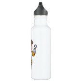 Tiger als Pirate mit Holzbein und Hooker Hand Edelstahlflasche (Rechts)