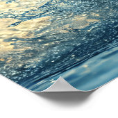 Tiger an der Türkisblume Poster (Ecke)