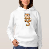 Tiger an der Yoga-Fitness Hoodie (Vorderseite)