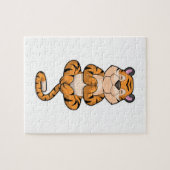 Tiger an der Yoga-Fitness Puzzle (Horizontal)
