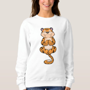 Tiger an der Yoga-Fitness Sweatshirt