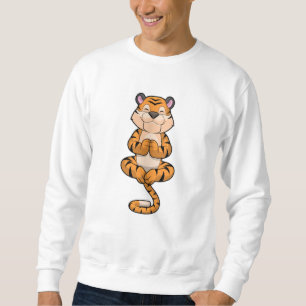 Tiger an der Yoga-Fitness Sweatshirt