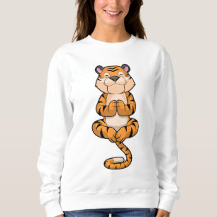 Tiger an der Yoga-Fitness Sweatshirt