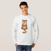 Tiger an der Yoga-Fitness T-Shirt (Vorne ganz)