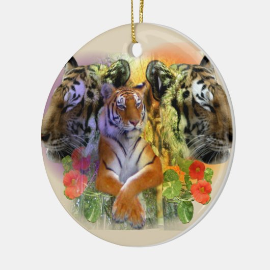 Tiger an Zoo Henrys Doorly Keramik Ornament (Links)