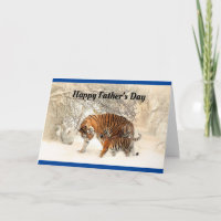 Tiger and Cub Happy Vatertag
