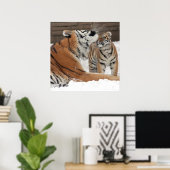 Tiger and Cub Hugs Poster (Heimbüro)