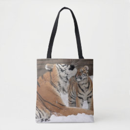 Tiger and Cub Hugs Tasche