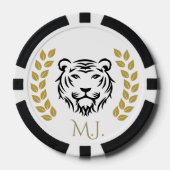 Tiger and Laurel black and gold Pokerchips (Vorderseite)