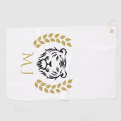 Tiger and Laurels Logo Golf Towel Golfhandtuch (Horizontal)