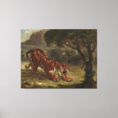 Tiger and Snake Eugene Delacroix Wall Art Leinwanddruck (Vorderseite)