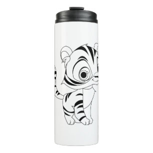 Tiger Animal Baby Cat Feline Niedlich Kawaii Thermosbecher