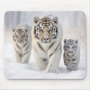 Tiger Animal Family Wandern Natur aus Mousepad