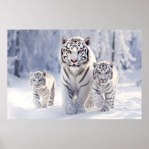 Tiger Animal Family Wandern Natur aus Poster