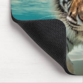 Tiger Animal Fun Nature Playing Water Mousepad (Ecke)
