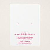 Tiger Animal Illustration Rosa Drehbuch Ohrkarte (Rückseite)