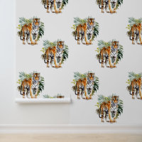 Tiger Animal mit Blätter